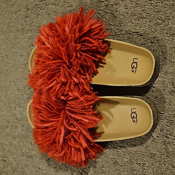UGG cindi yarn fringe cork slide - Picture 3 of 5